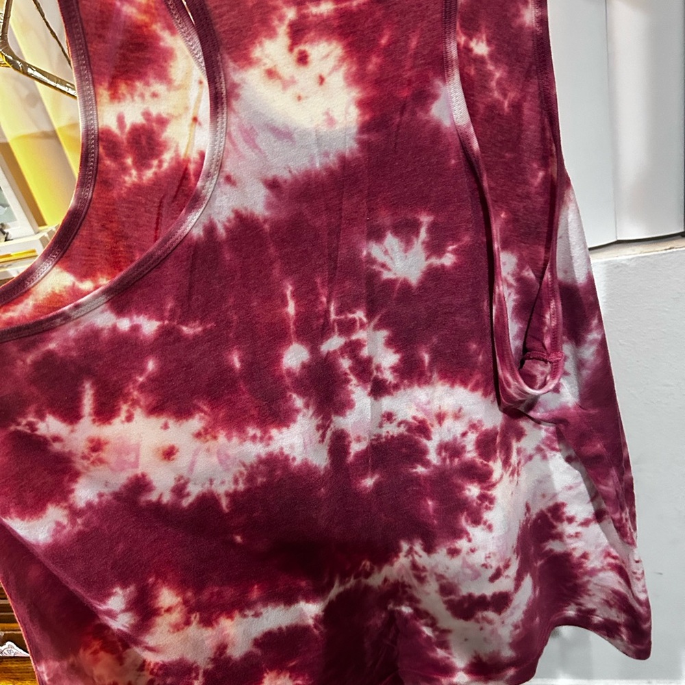 Disney Maroon and White tye dye Mickey Mouse Tank Top - Picture 2 of 3